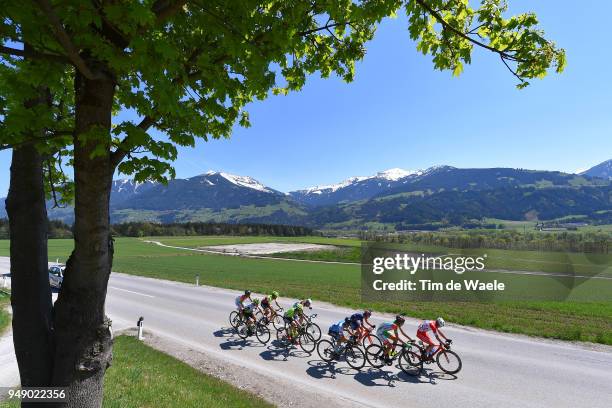 Francois Bidard of France and Team AG2R La Mondiale / Nicola Bagioli of Italy and Team Nippo ViniFantini / Oscar Rodriguez of Spain / and Team...