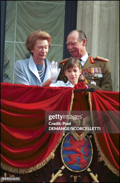 Grand Duchess Josephine Charlotte and Grand Duke Jean with grand-daughter Alexandra.