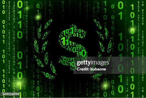 Dollar Sign Binary Code Vector Pattern Background Dollar Sign Binary Code Vector Pattern Background