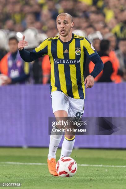 Aatif Chahechouhe of Fenerbahce SK during the Ziraat Turkish Cup match Fenerbahce AS and Besiktas AS at the Sukru Saracoglu Stadium on April 19, 2018...