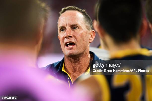 Don Pyke, coach of the Crows looks on during the round five AFL match between the Sydney Swans and the Adelaide Crows at Sydney Cricket Ground on...