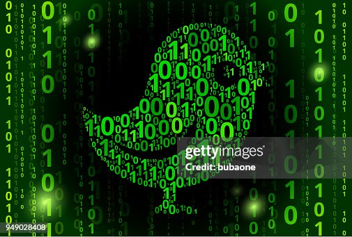 Talking Bird Binary Code Vector Pattern Background Talking Bird Binary Code Vector Pattern Background