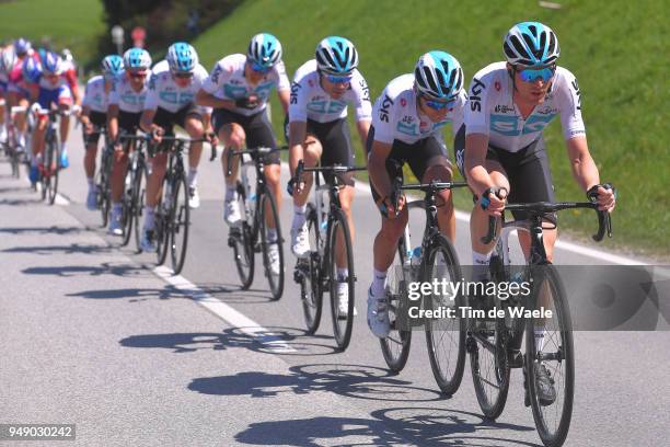 Salvatore Puccio of Italy and Team Sky / Diego Rosa of Italy and Team Sky / Philip Deignan of Ireland and Team Sky / during the 42nd Tour of the Alps...