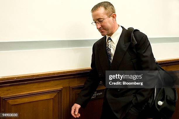 Brian McNamee, former personal trainer to pitcher Roger Clemens, arrives to give his deposition to the House Oversight and Government Reform...