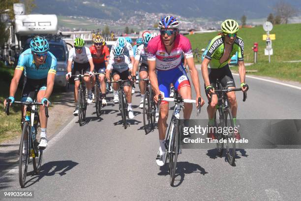 Thibaut Pinot of France and Team Groupama FDJ Purple Leaders Jersey /Oscar Rodriguez of Spain and Team Euskadi Murias / during the 42nd Tour of the...