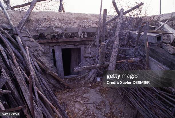 Tranchée du fort de la Pompelle, à Puisieulx, dans la Marne, France.