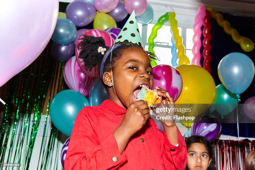 Portrait of girl at a party