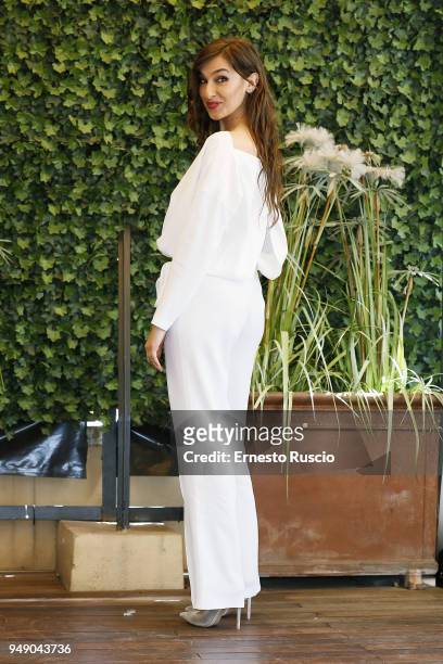 Stella Egitto attends 'Tu Mi Nascondi Qualcosa' photocall at Hotel Bernini on April 20, 2018 in Rome, Italy.