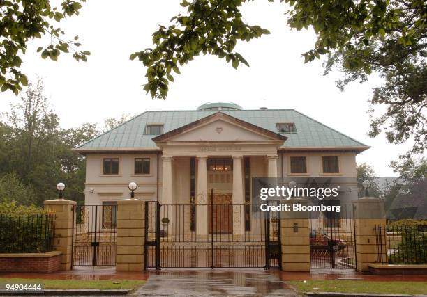 The exterior of the Toprak mansion is seen on The Bishops Avenue in Hampstead in London, Monday, August 1, 2005. Entrepreneur Halis Toprak's...