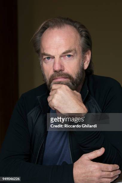 Actor Hugo Weaving poses for a portrait during the 68th Berlin International Film Festival on February, 2018 in Berlin, Germany. .