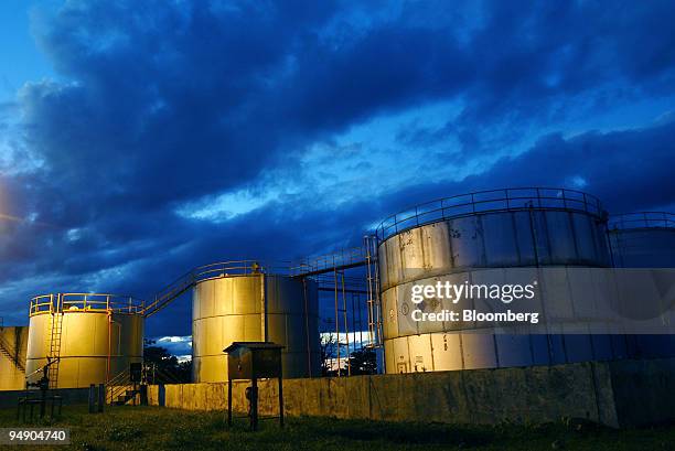 Chaco Co. Gas plant is pictured in the tropical region of Chapare, Bolivia Thursday, July 15, 2004. Bolivians voted on Sunday whether the government...