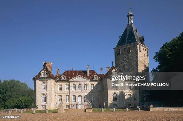 Cote d'Or, the castle of Talmay, the Parliamentary residence in the second half of the XVIIIth century. Bourgogne: Côte-d'Or, le château de Talmay,...
