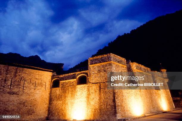 The fortified surrounding walls of the village of Villefranche-de-Conflent, a truly strategic blockade at the confluence of the Tet and the Cady...