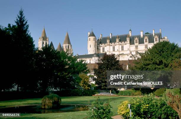 The castle of Loches. Built between the late XVth century and the early XVIth, the Royal House was restored in the XIXth century. Only Agnes Sorel's...