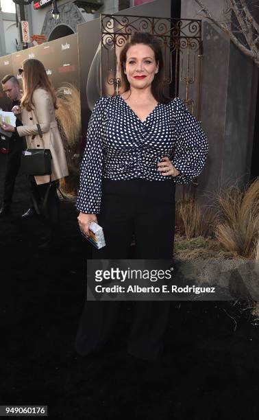 Meredith Salenger attends the season 2 premiere of Hulu's "The Handmaid's Tale" at the TCL Chinese Theatre on April 19, 2018 in Hollywood, California.