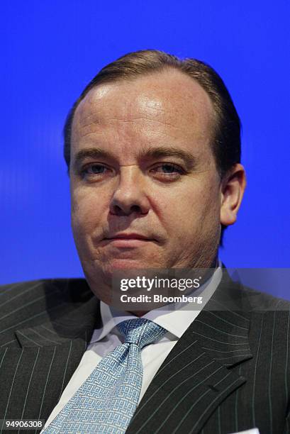 Stuart Gulliver, co-head of Corporate Investment Banking and Markets at HSBC listens at the Europlace Financial Forum in Paris, France, Thursday,...