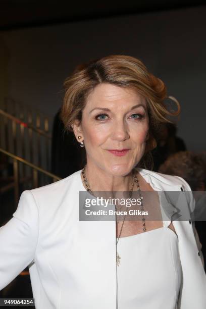 Victoria Clark poses at the opening night after party for Lincoln Center Theater's production of "My Fair Lady" on Broadway at David Geffen Hall on...