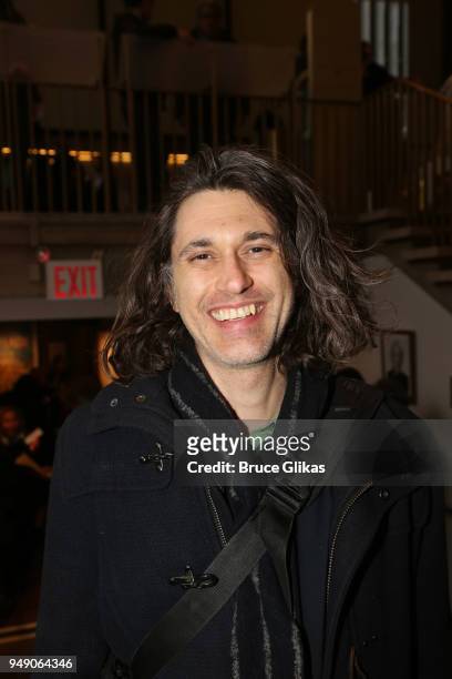 Lucas Hnath poses at the opening night after party for Lincoln Center Theater's production of "My Fair Lady" on Broadway at David Geffen Hall on...