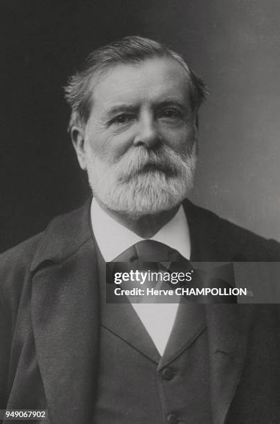 Cote d'Or, portrait of the photographer Etienne-Jules MAREY, specialized in chronophotography, on display in Beaune. Bourgogne: Côte-d'Or, le...