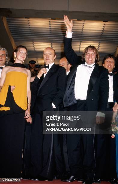 Jacques Weber, Anne Brochet, Jean-Paul Rappeneau and Gerard Depardieu.
