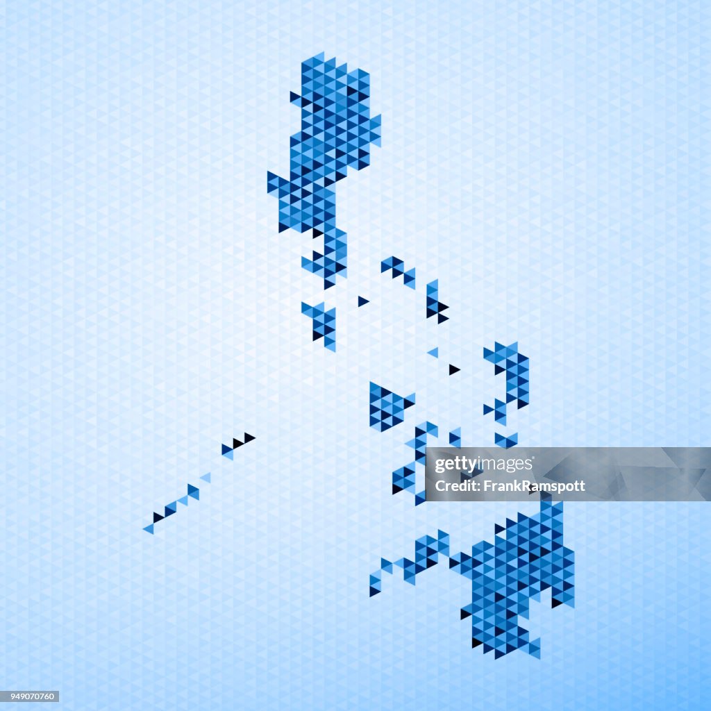 Philippines Map Triangle Pattern Blue High-Res Vector Graphic - Getty ...