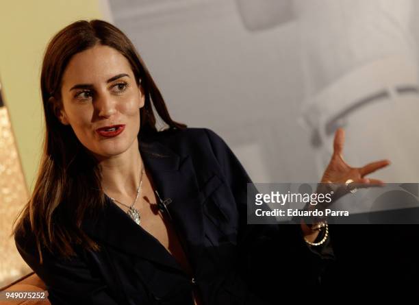 Gala Gonzalez presents her new book '#GalaConfidential' at Hotel NH Collection Madrid Suecia on April 19, 2018 in Madrid, Spain.