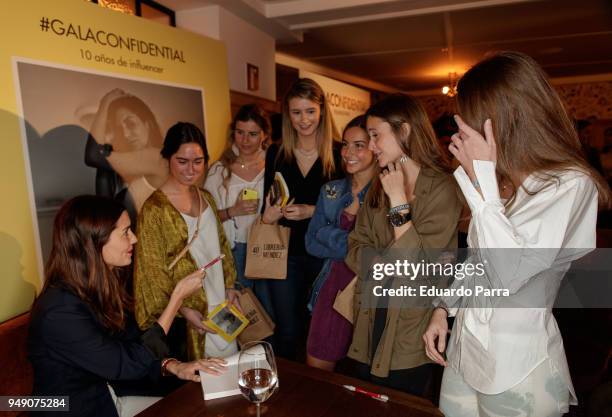 Gala Gonzalez presents her new book '#GalaConfidential' at Hotel NH Collection Madrid Suecia on April 19, 2018 in Madrid, Spain.