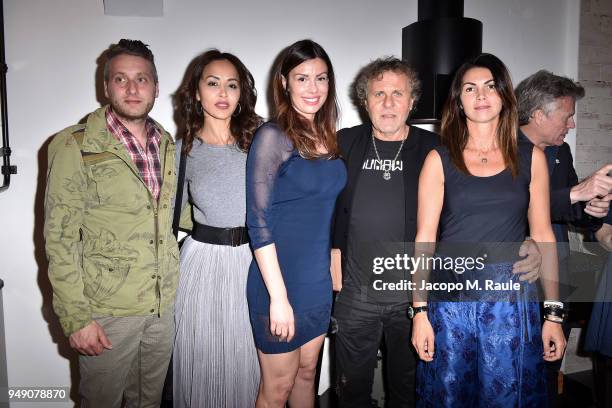Renzo Rosso, Arianna Alessi and guests attend Diesel Living event during the Milan Design Week on April 18, 2018 in Milan, Italy.