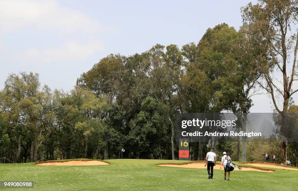 Andrew Dodt of Australia on the 16th hole during the second round of the Trophee Hassan II at Royal Golf Dar Es Salam on April 20, 2018 in Rabat,...