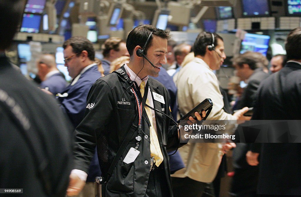 Gregory Rowe works at the New York Stock Exchange Thursday,