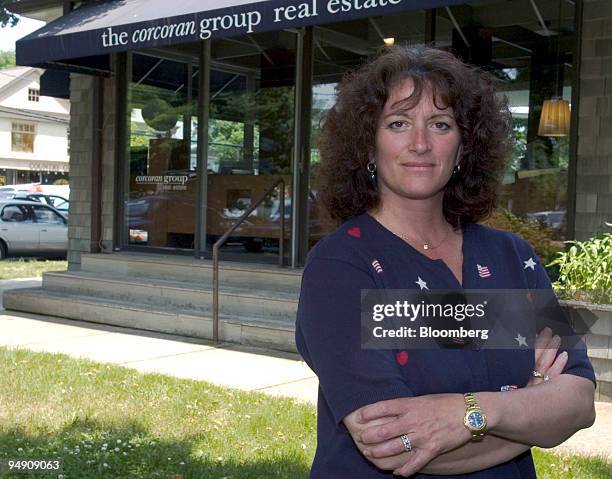 Judi Desiderio, a vice president of real estate brokerage Corcoran Group, is pictured outside her Bridgehampton, New York, office on Wednesday, June...