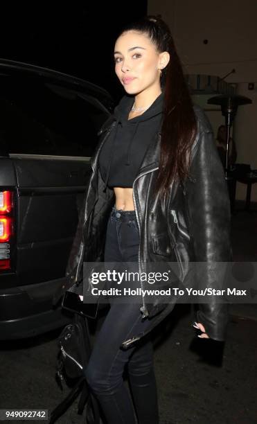Madison Beer is seen on April 19, 2018 in Los Angeles, California.