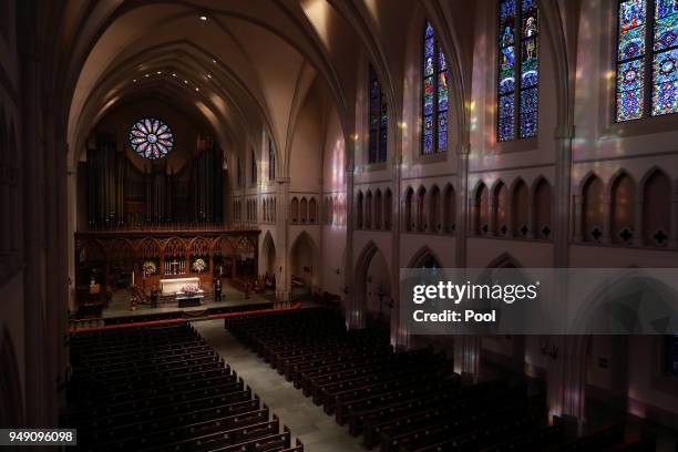 Former U.S. First lady Barbara Bush, the wife of the 41st president, George H.W. Bush, and mother of the 43rd, George W. Bush, lies in repose at St....