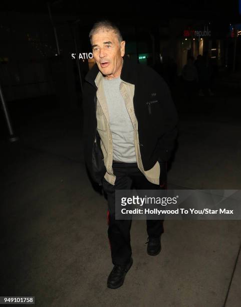 Robert Forster is seen on April 19, 2018 in Los Angeles, California.