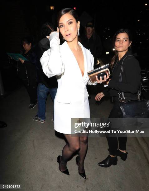 Roselyn Sachez is seen on April 19, 2018 in Los Angeles, California.