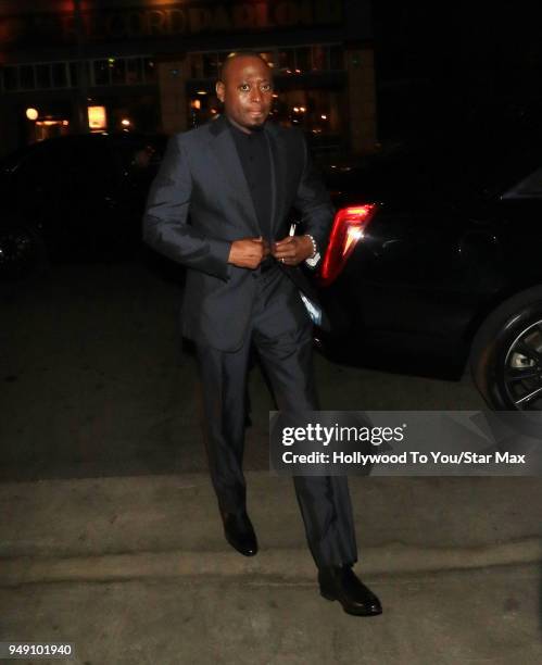 Omar Epps is seen on April 19, 2018 in Los Angeles, California.