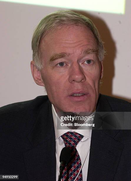 Anders Igel, president & CEO, TeliaSonera, is seen during a panel discussion at the World Economic Forum in Davos, Switzerland, January 23, 2004.