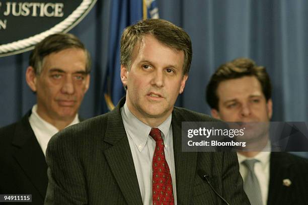Deputy Commissioner Mark Matthews speaks during a press conference discussing the plea of former Enron CFO Andrew Fastow at the Department of Justice...
