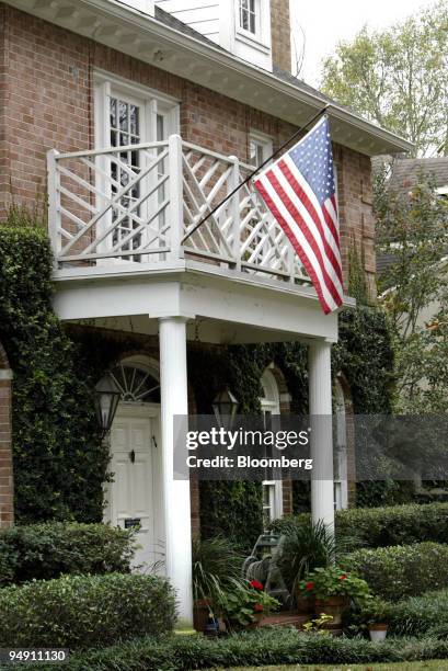 The home of former Enron executives Lea and Andrew is seen at 1831 Wroxton Road in Houston, Texas on January 14, 2004. Former Enron Corp. Chief...