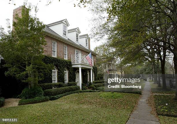 The home of former Enron executives Lea and Andrew is seen at 1831 Wroxton Road in Houston, Texas on January 14, 2004. Former Enron Corp. Chief...