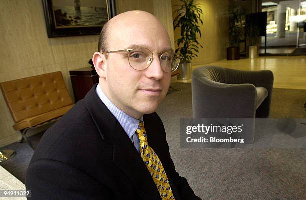 Jonathan Cohen, founder, JHC Capital Partners, poses in the company's Greenwich, Connecticut office on January 8, 2004. Cohen became a favorite of...