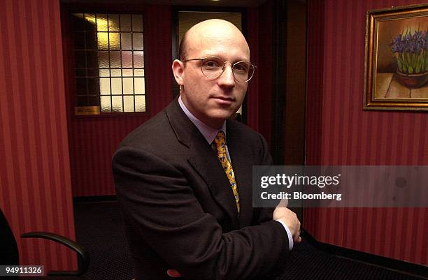 Jonathan Cohen, founder, JHC Capital Partners, poses in the company's Greenwich, Connecticut office on January 8, 2004. Cohen became a favorite of...