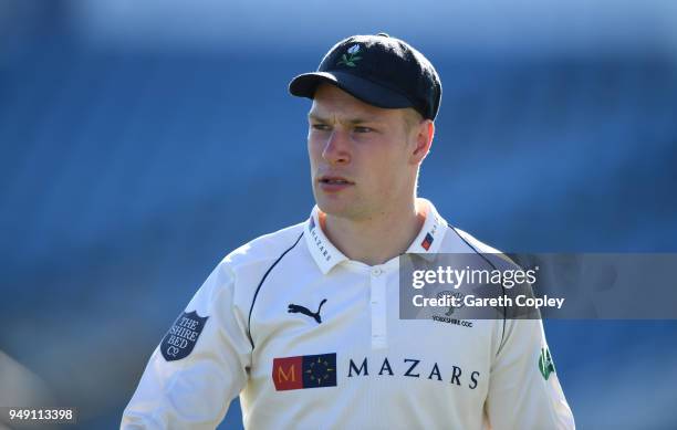 Matthew Waite of Yorkshire during the Specsavers County Championship Division One match between Yorkshire and Nottinghamshire at Headingley on April...