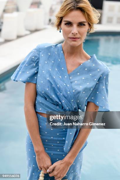 Spanish actress Amaia Salamanca poses in a portrait session during 21th Malaga Film Festival 2018 on April 20, 2018 in Malaga, Spain.