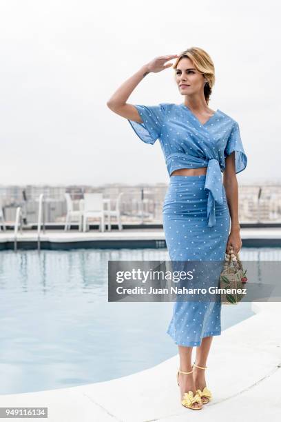 Spanish actress Amaia Salamanca poses in a portrait session during 21th Malaga Film Festival 2018 on April 20, 2018 in Malaga, Spain.