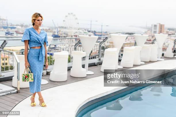 Spanish actress Amaia Salamanca poses in a portrait session during 21th Malaga Film Festival 2018 on April 20, 2018 in Malaga, Spain.