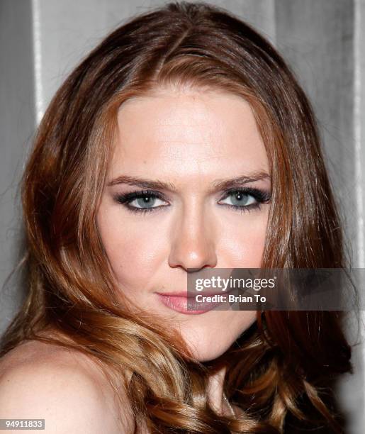 Actress Dominique Swain attends the "Fall Down Dead" - Los Angeles Premiere - Arrivals at Laemmle's Music Hall Theatre on December 18, 2009 in...