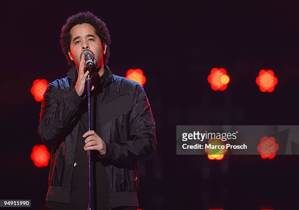 Singer Adel Tawil of ''Ich und Ich'' performs during the Jose Carreras Gala Show at the Neue Messe on December 17, 2009 in Leipzig, Germany.