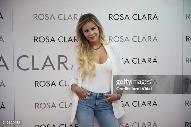 Agueda Lopez attends the press during the Rosa Clara opening showroom on April 20, 2018 in Sant Just Desvern, Spain.
