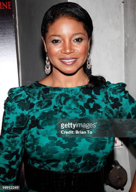Tamala Jones attends the "Fall Down Dead" - Los Angeles Premiere - Arrivals at Laemmle's Music Hall Theatre on December 18, 2009 in Beverly Hills,...